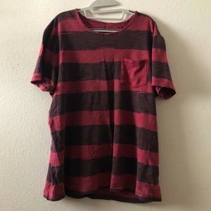 Men’s Large Converse Striped Grunge T-Shirt